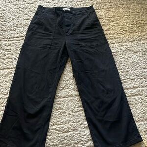 PISTOLA SOPHIA WIDE-LEG UTILITY ANKLE PANT, BLACK